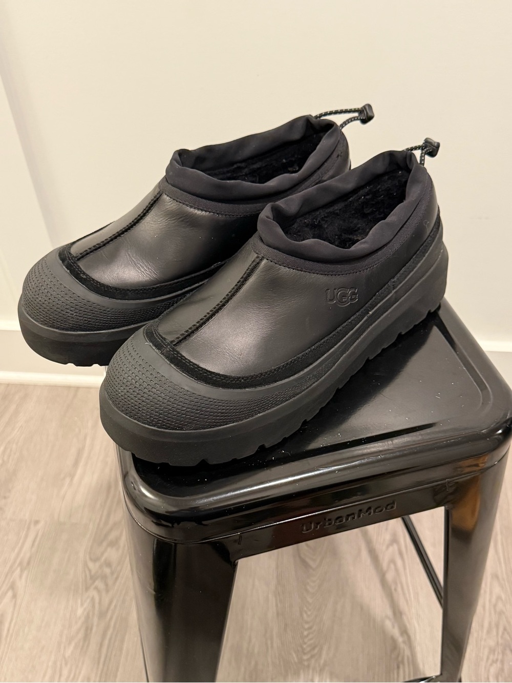 UGG Tasman Men’s Black Waterproof Slip-On Boots size 12